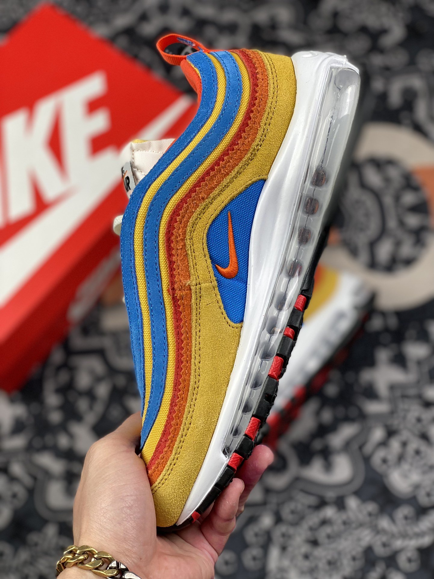 240 Nike Air Max 97 Air 黄红蓝 DH1085-700-莆田鞋,莆田鞋货源,高仿鞋,高仿鞋货源,安福档口,莆田高仿鞋,莆田鞋批发,高仿鞋批发,莆田高仿运动鞋,高仿运动鞋,莆田运动鞋 240 Nike Air Max 97 Air 黄红蓝 DH1085-700