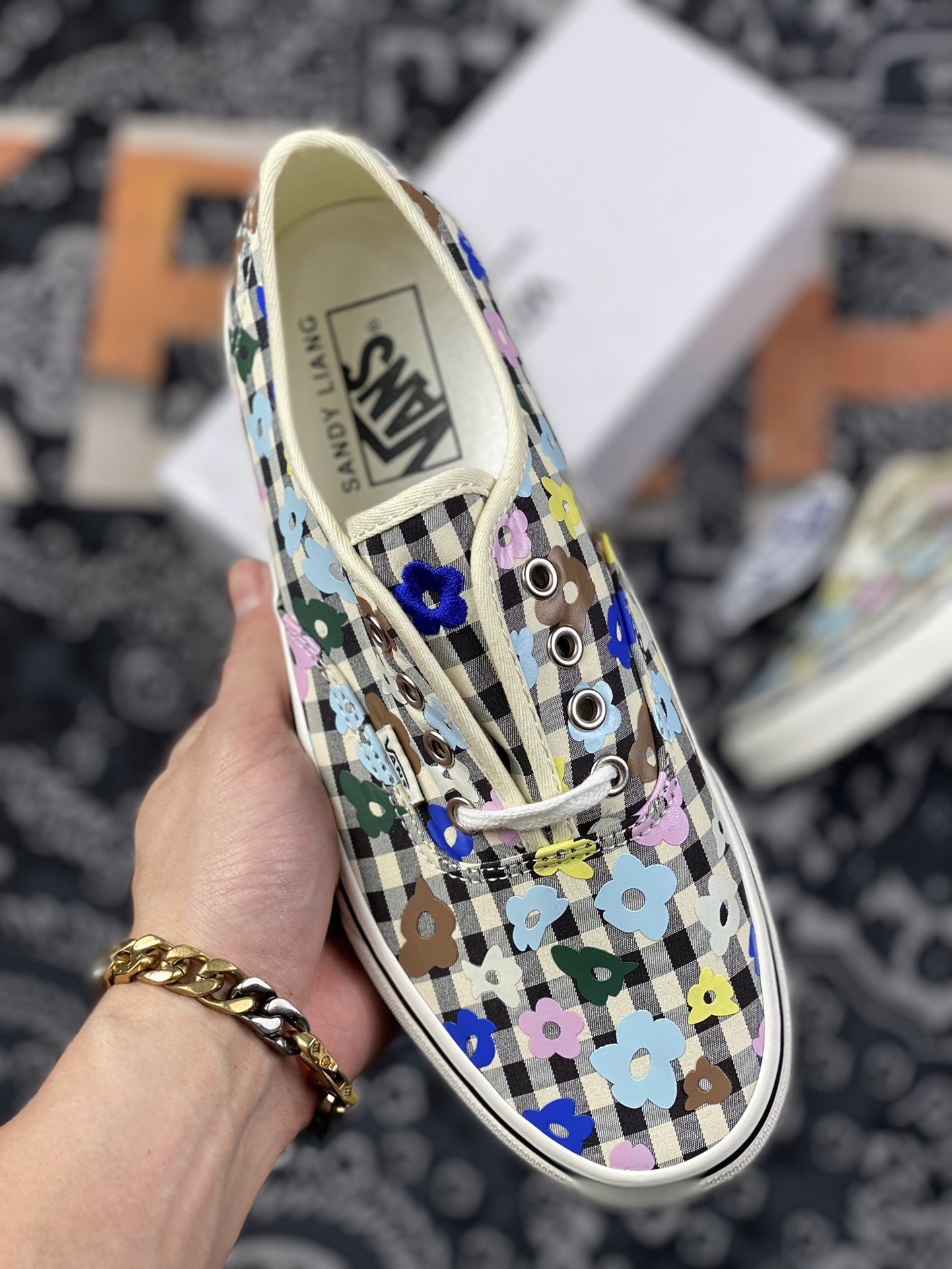 150 vans「年代感少女风」火爆来袭 Sandy Liang x vans Authentic 44 DX 格纹小花