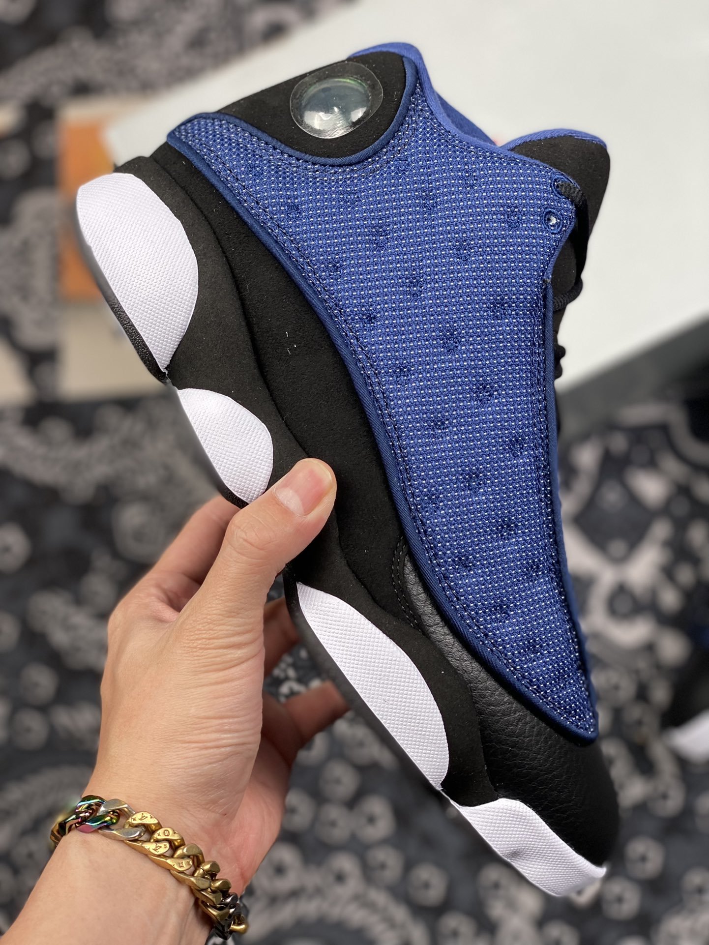 450 东莞 Air Jordan 13 Flint AJ13 GIGI 乔丹13篮球鞋/白蓝 DJ5982-400