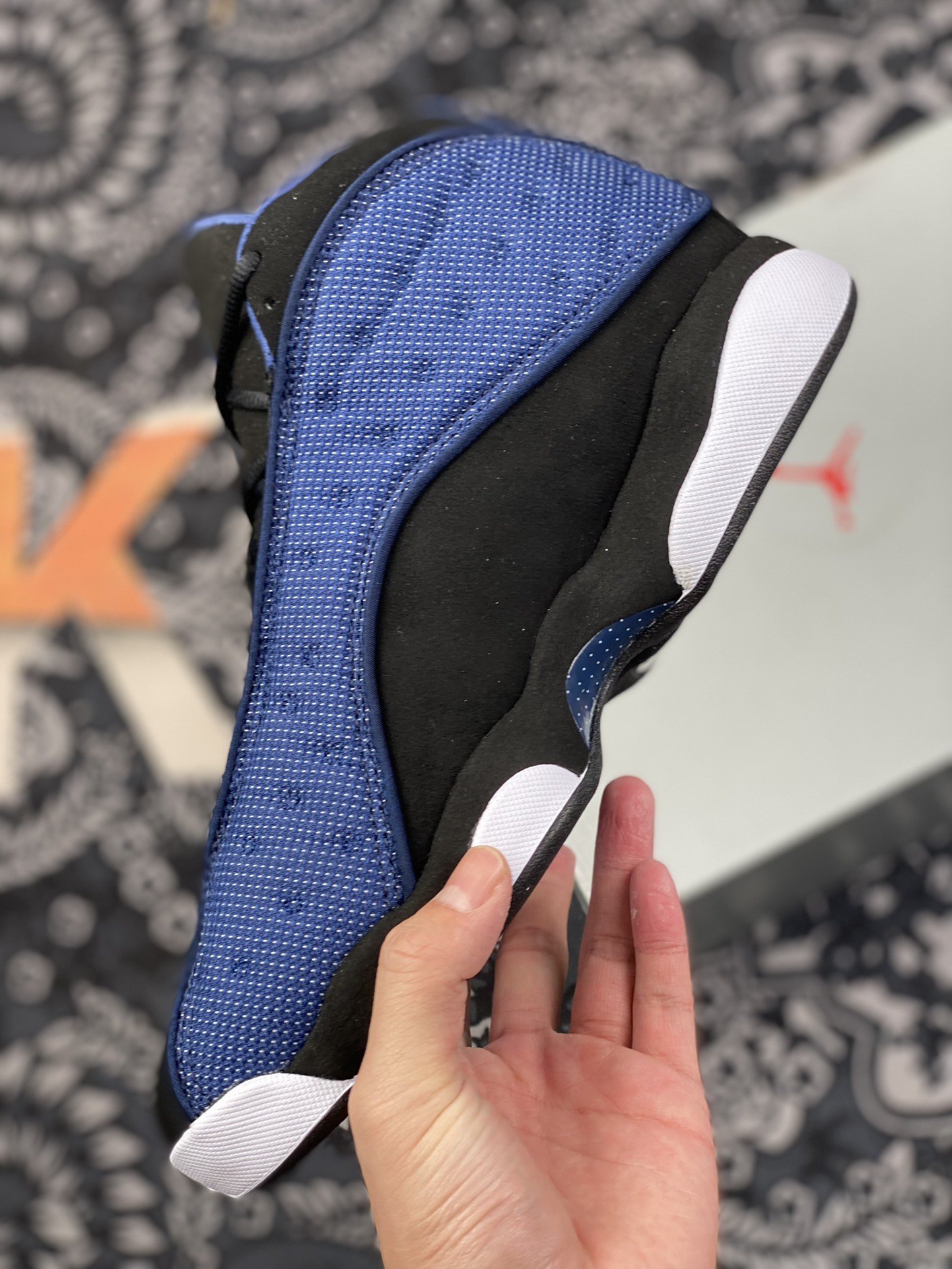 450 东莞 Air Jordan 13 Flint AJ13 GIGI 乔丹13篮球鞋/白蓝 DJ5982-400