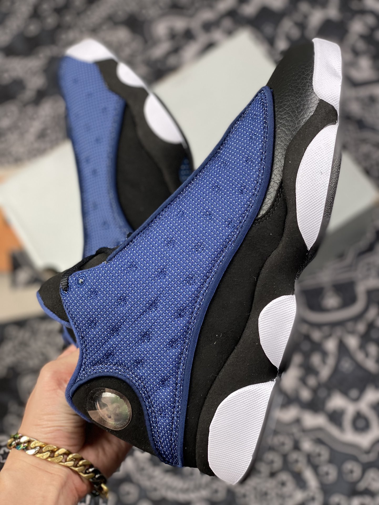 450 东莞 Air Jordan 13 Flint AJ13 GIGI 乔丹13篮球鞋/白蓝 DJ5982-400