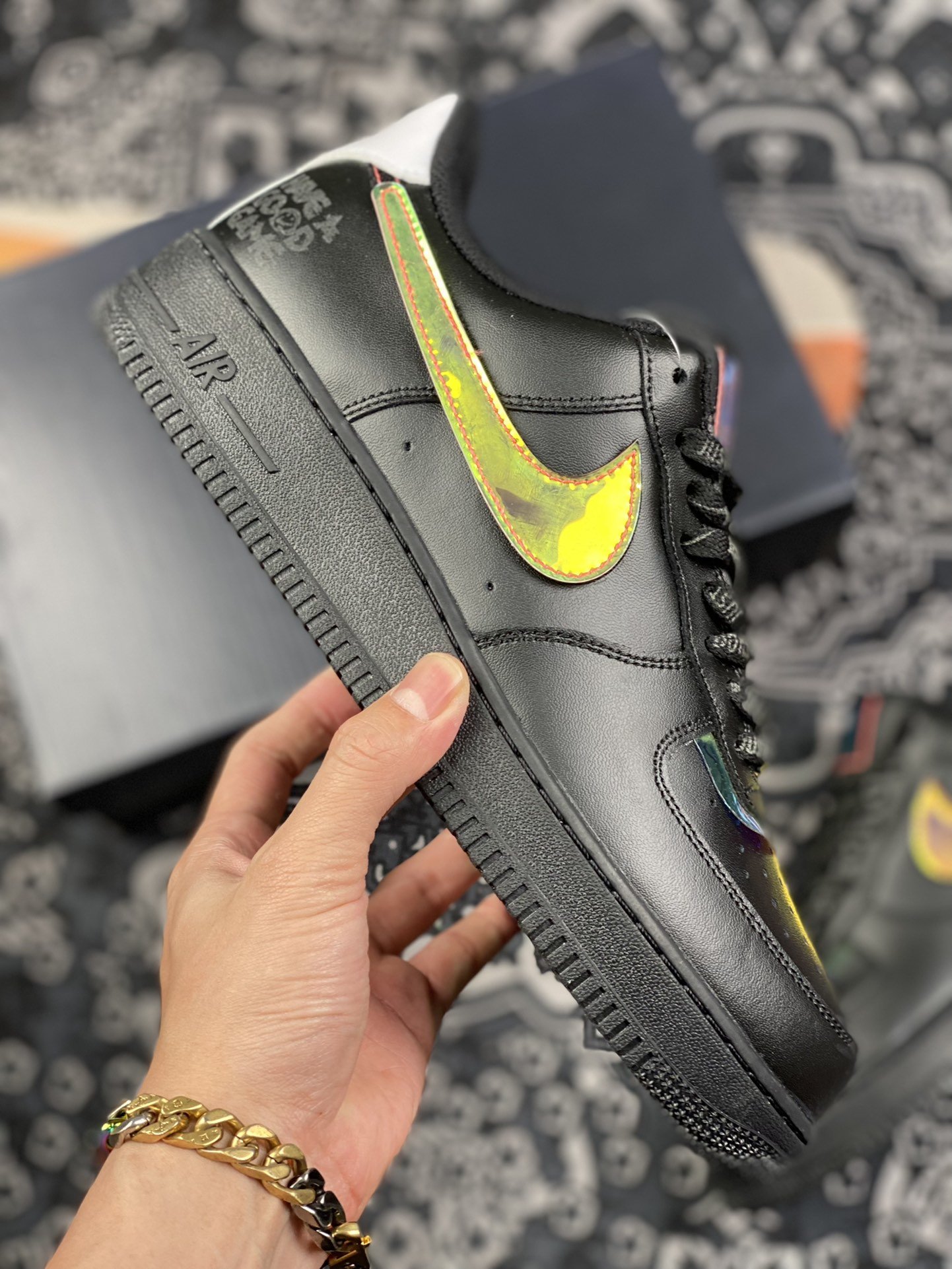 200 Nike Air Force 1 Low 空军一号黑色彩勾DC0710-101