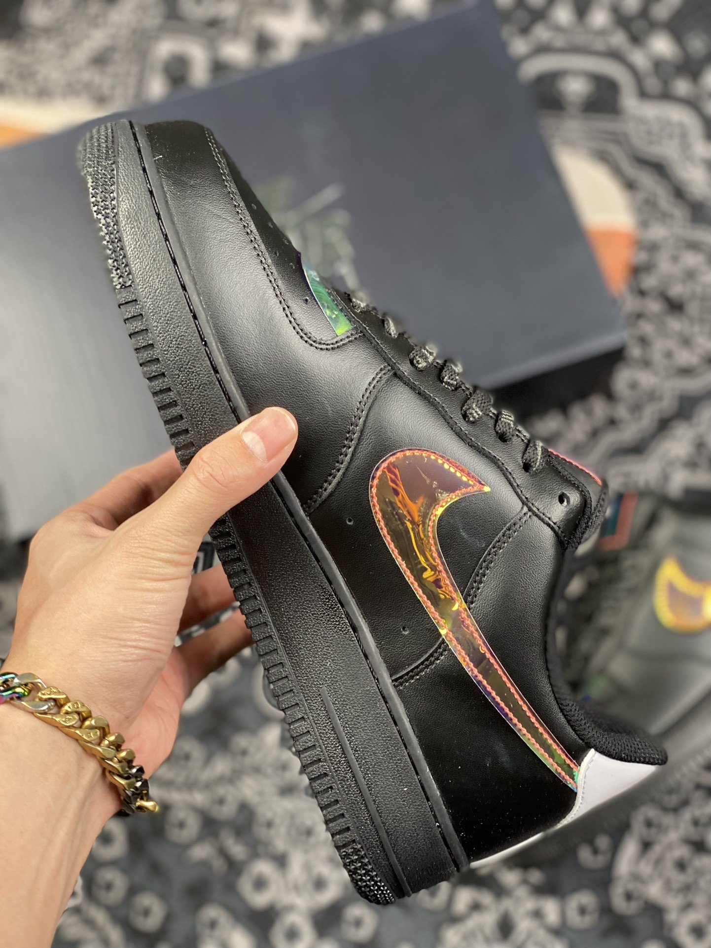 200 Nike Air Force 1 Low 空军一号黑色彩勾DC0710-101