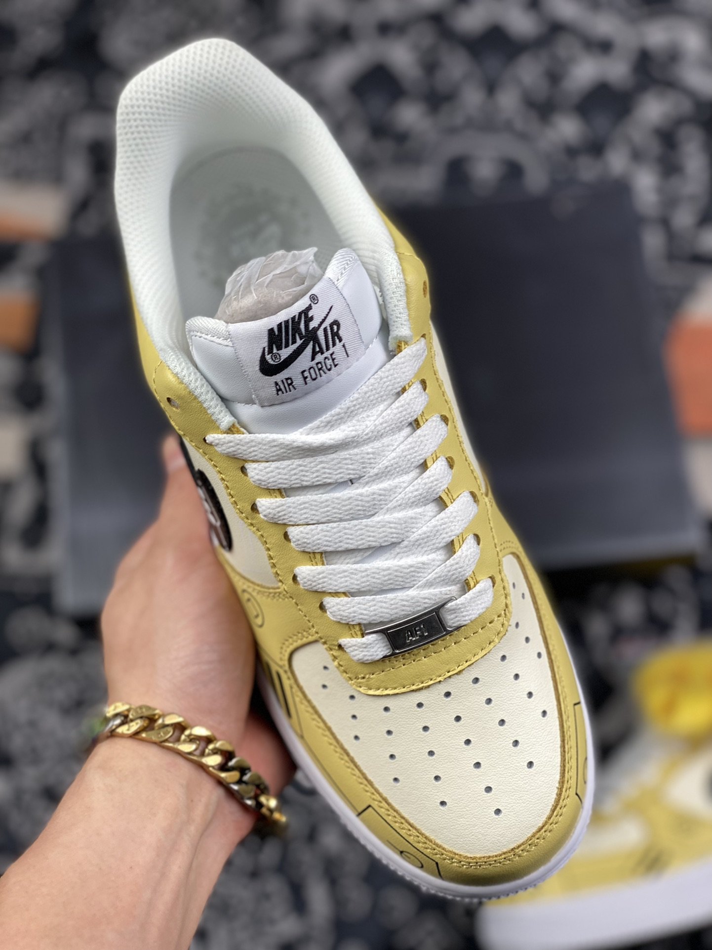 260 Nike Air Force 1 Low PS5 电玩黑白黄 CW2288-113