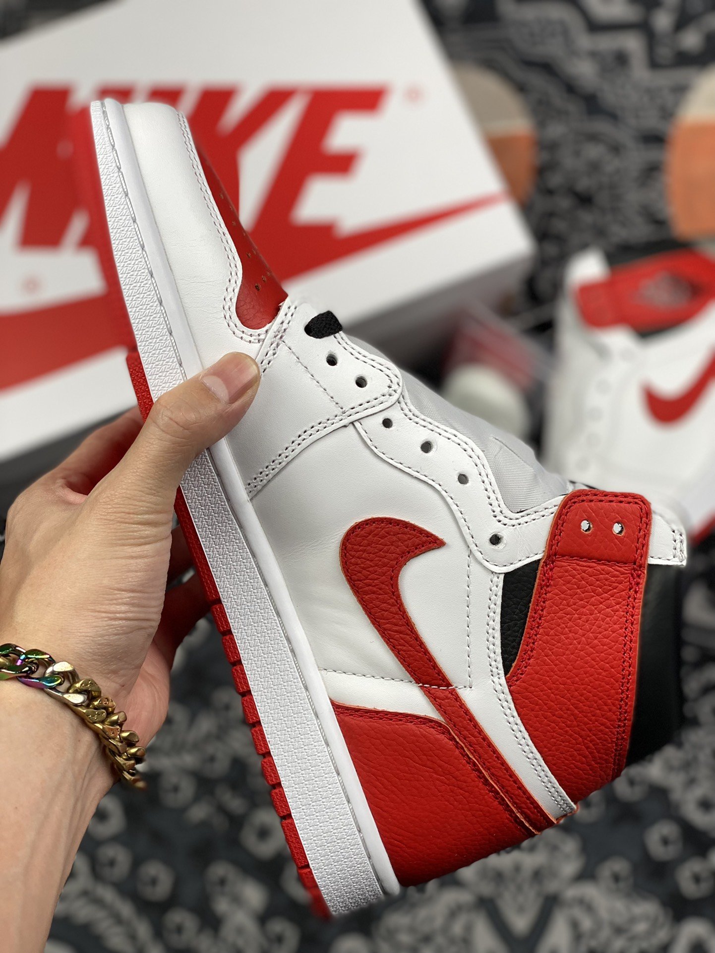 450 纯原批次 Air Jordan 1 High Heritage” 白红 555088-161