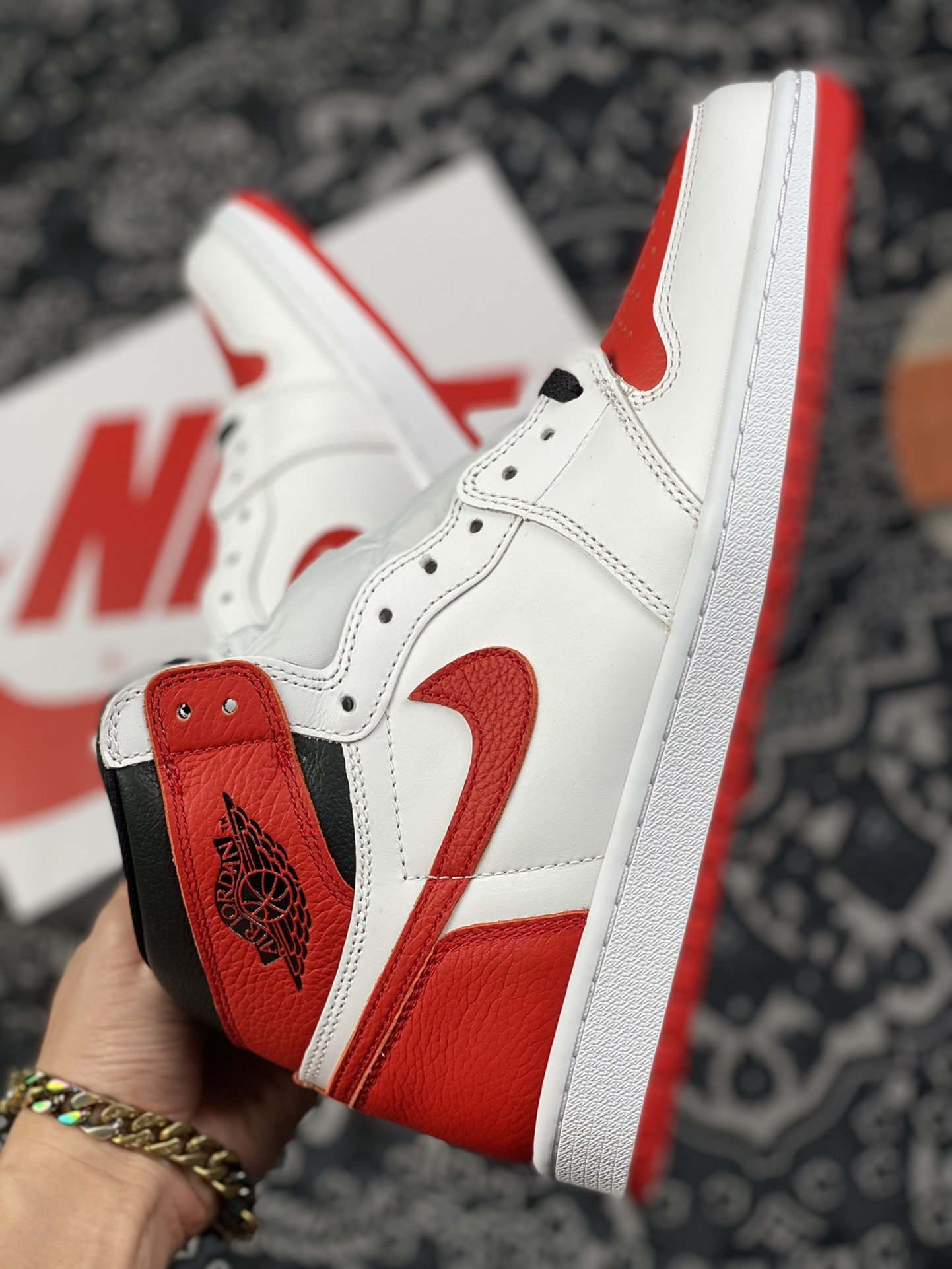 450 纯原批次 Air Jordan 1 High Heritage” 白红 555088-161