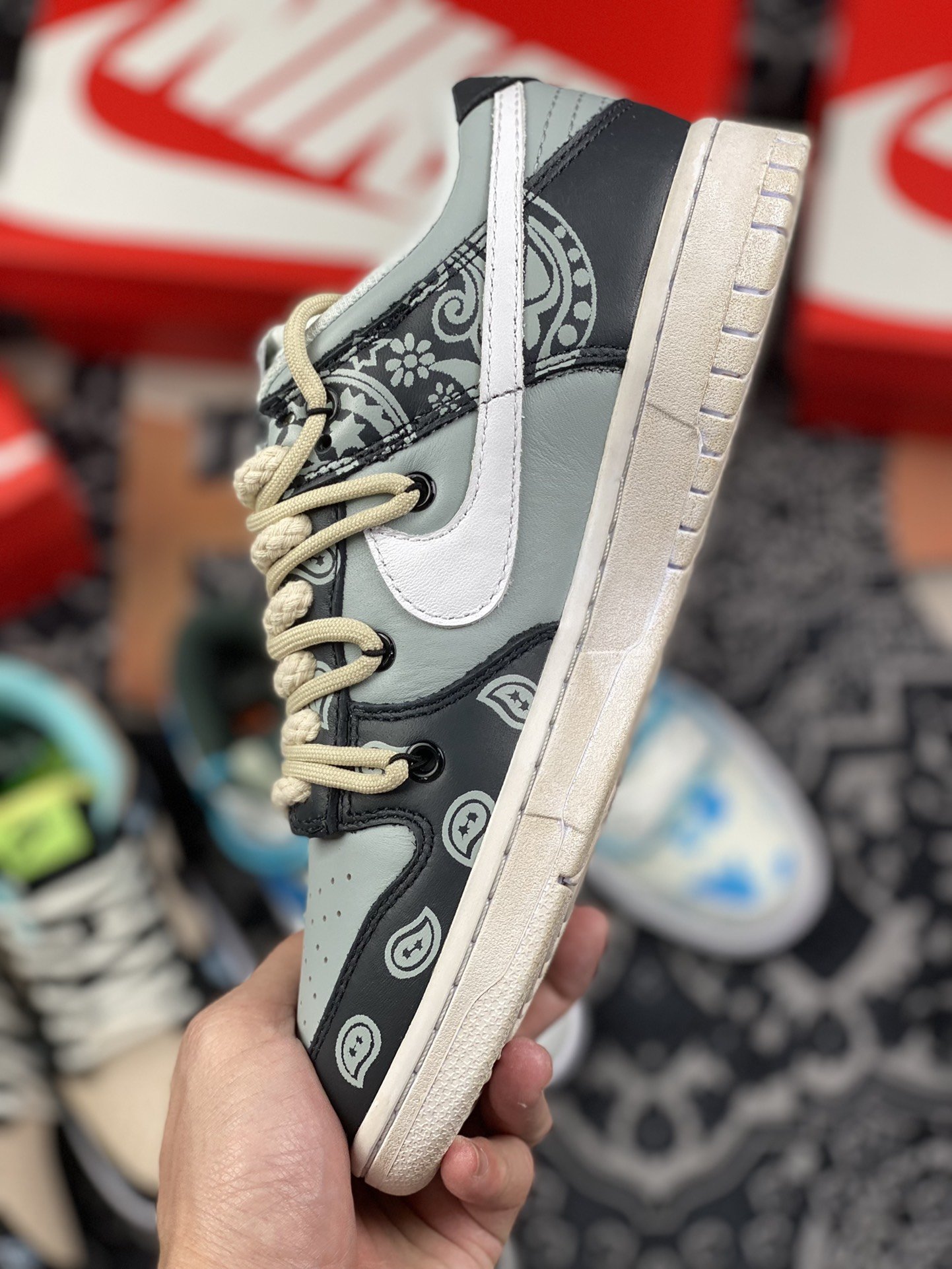 380 定制版 Nike Dunk Low Free.99” 腰果花 DD1391-001