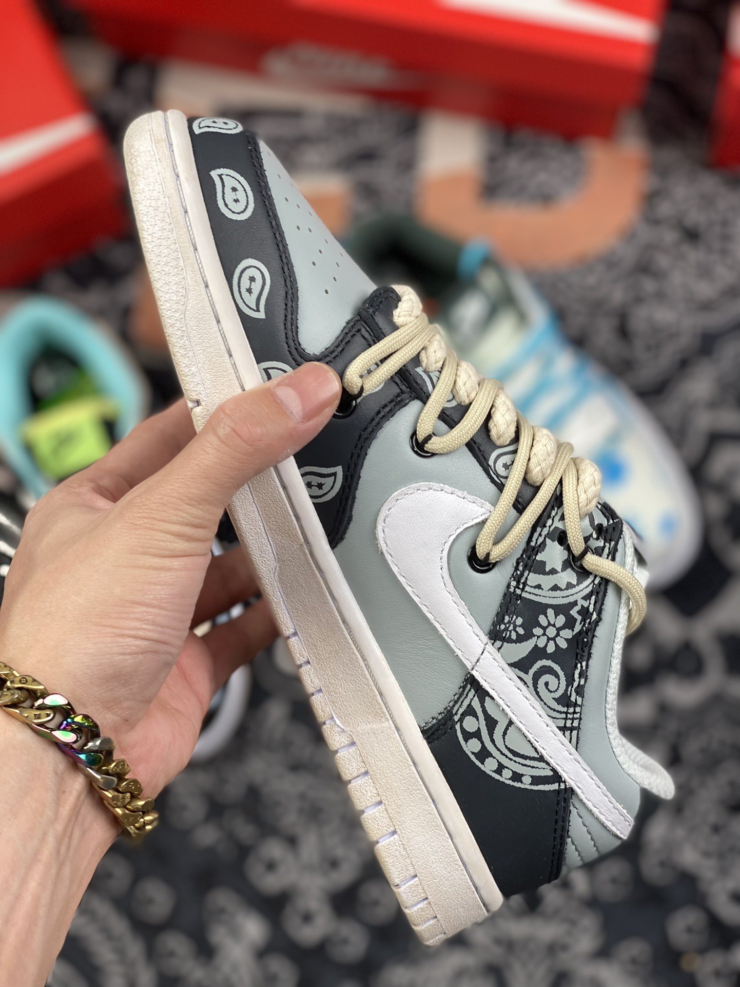 380 定制版 Nike Dunk Low Free.99” 腰果花 DD1391-001