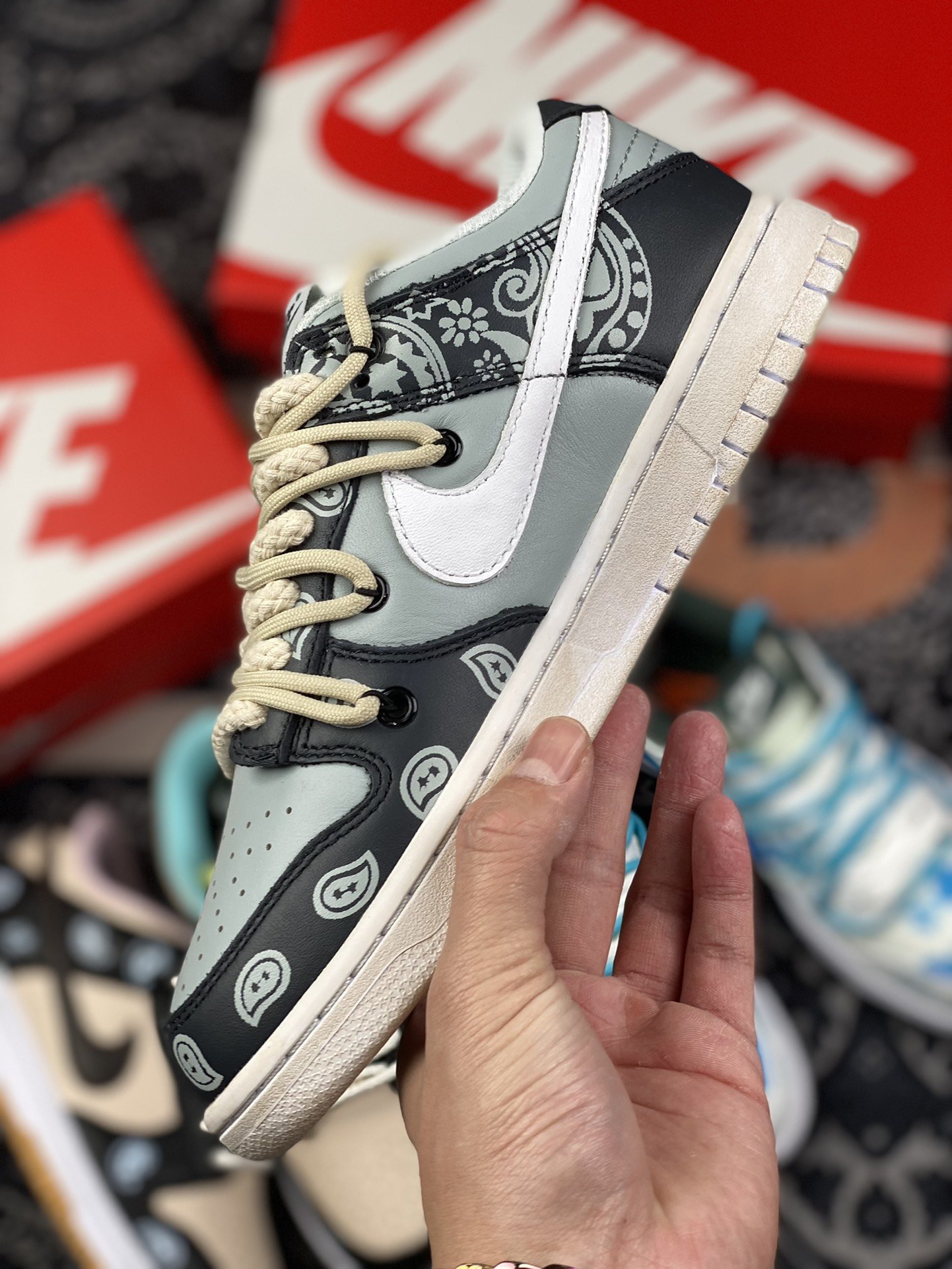 380 定制版 Nike Dunk Low Free.99” 腰果花 DD1391-001