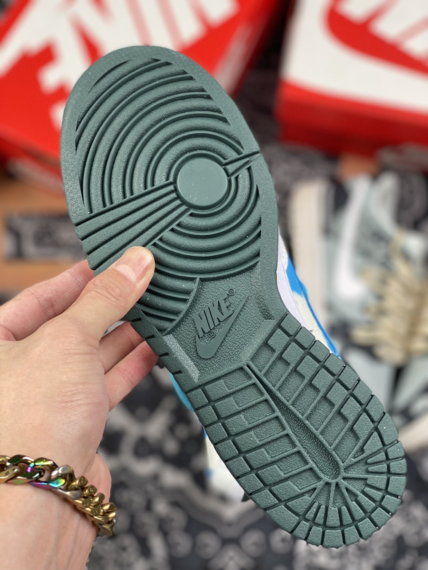 380 定制版 Nike Dunk Low Free.99” 腰果花 白蓝黑 DH0957-100