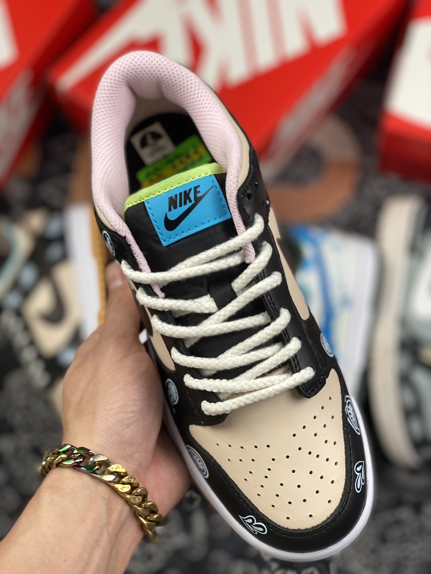 380 定制版 Nike Dunk Low Free.99” 腰果花卡其黑DH0952-001