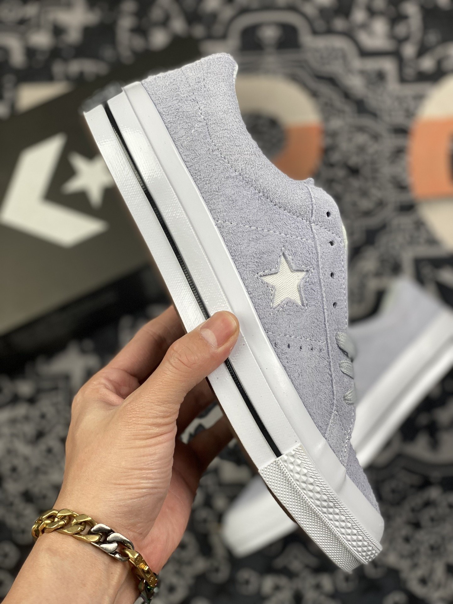 170 converse One Star 新配色 雾霾紫灰