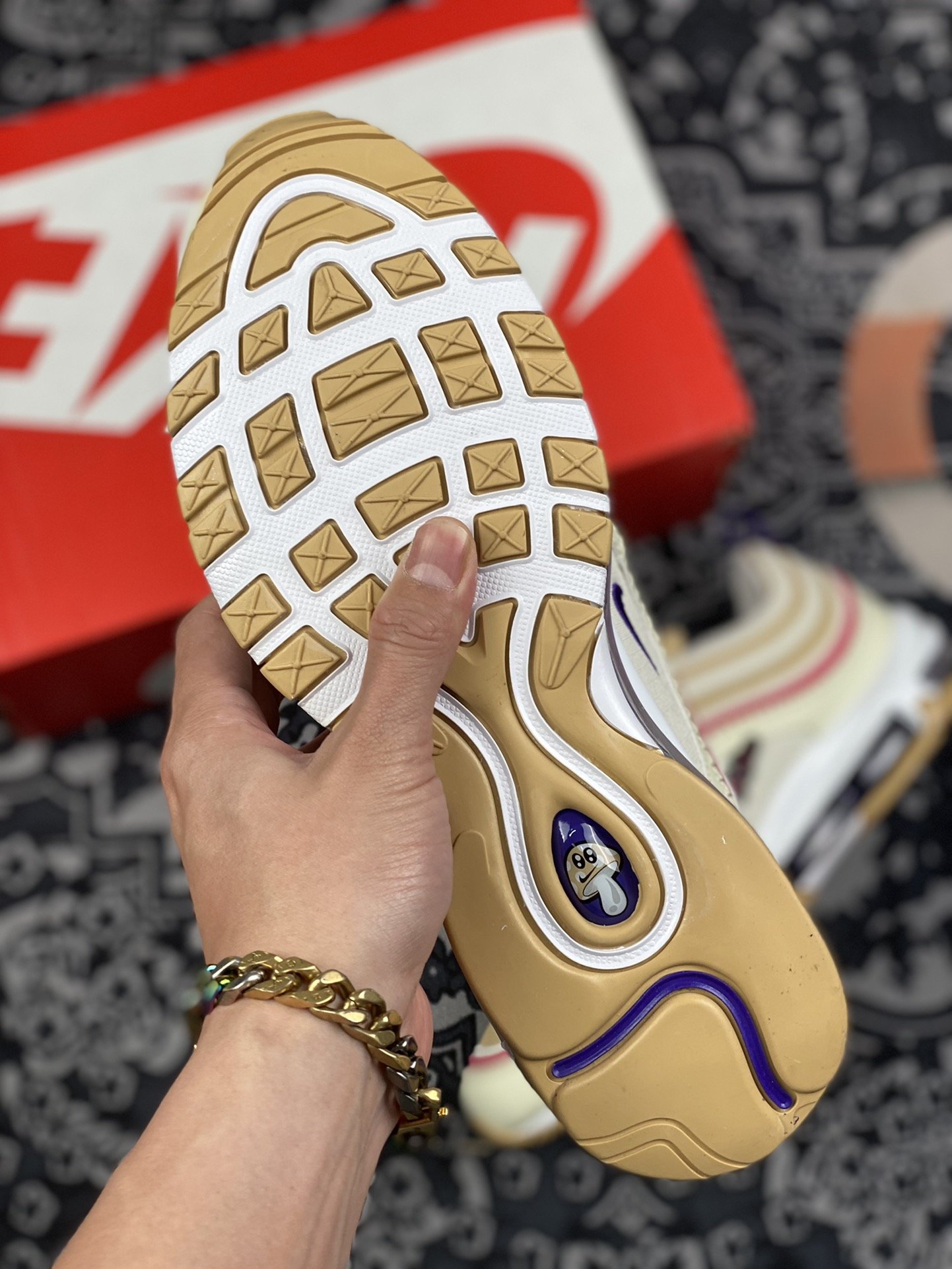 240 Nike Air Max 97 Air Sprung Iron Grey” 米紫刺绣 DH4759-200