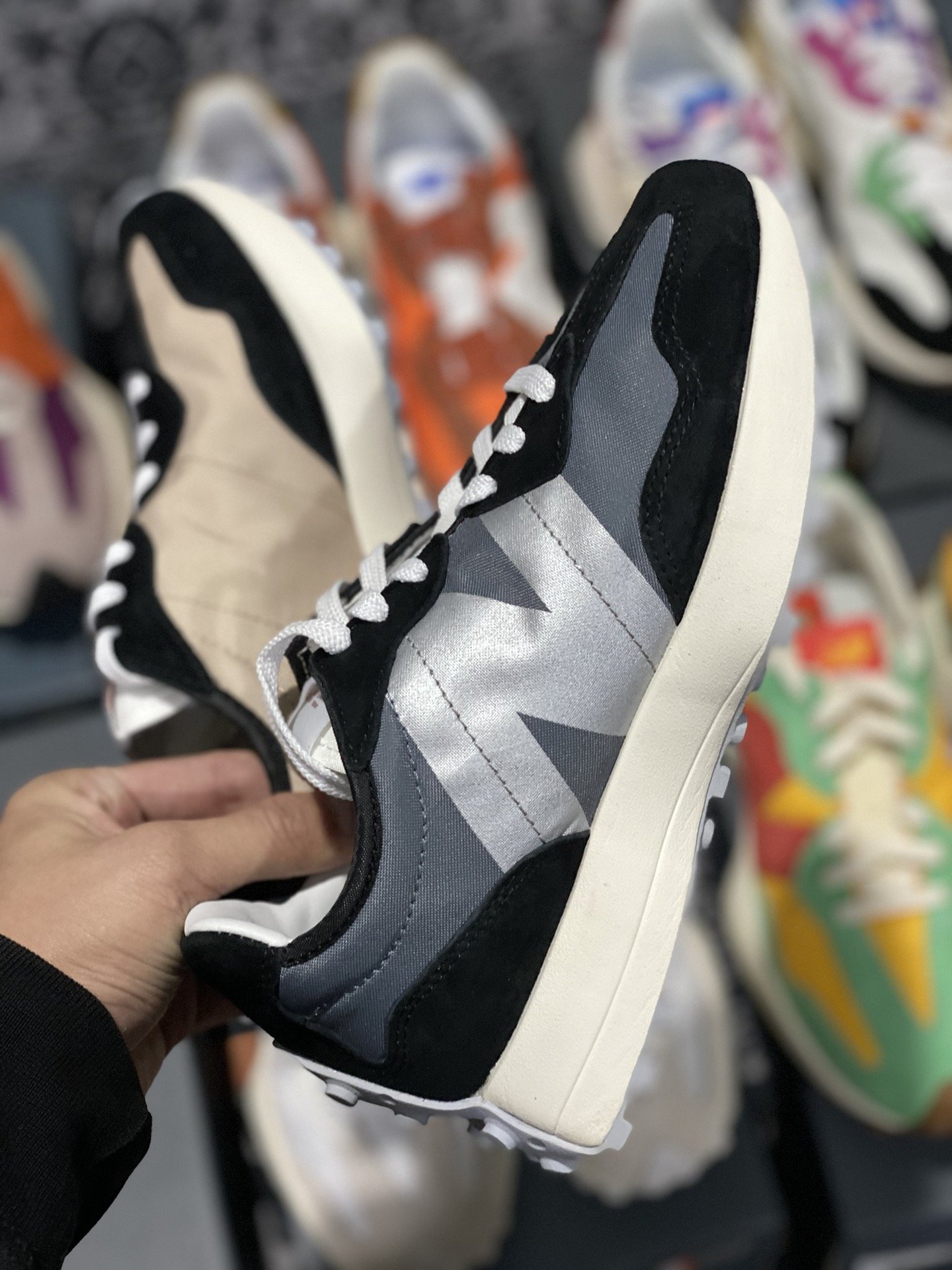 240 甄选 莞顶NB327 复古跑鞋 灰白鸳鸯 女鞋