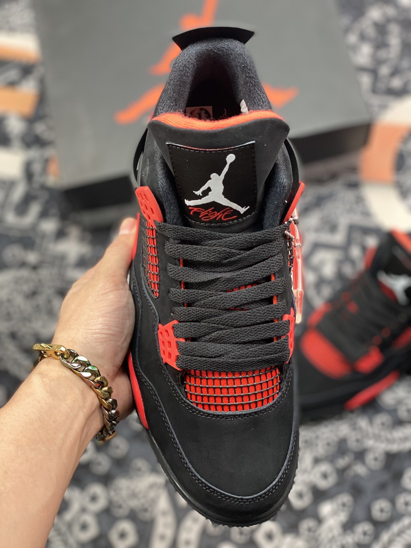 450 纯原  aj4 黑红 雷电 篮球鞋840606-192