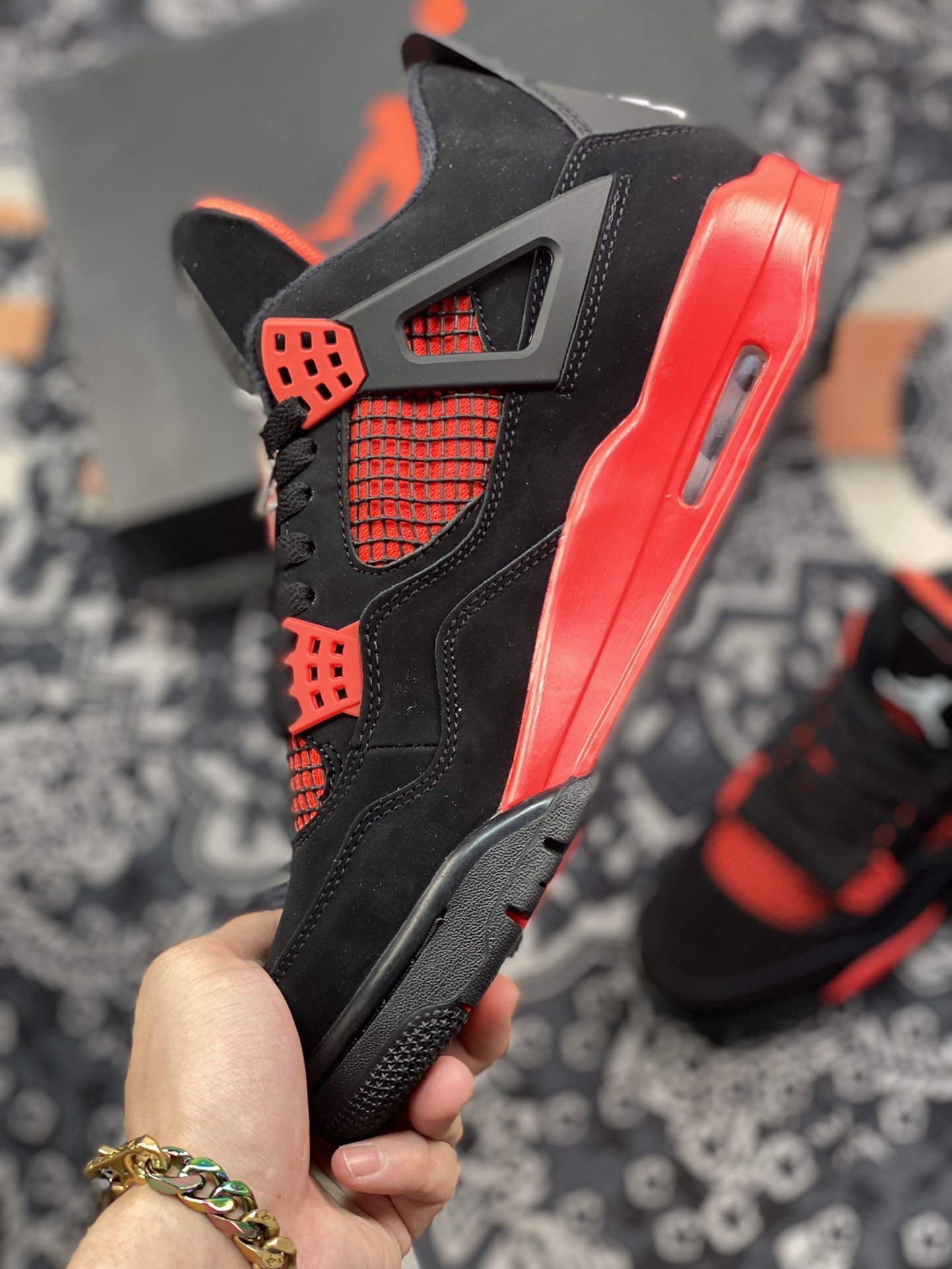 450 纯原  aj4 黑红 雷电 篮球鞋840606-192