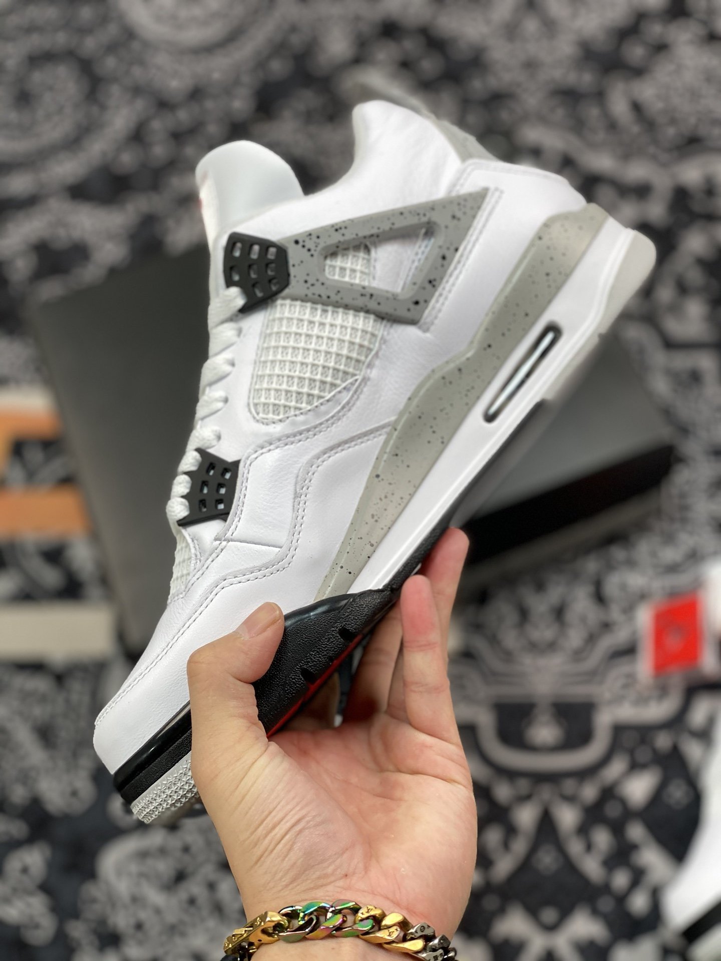 450 纯原  aj4 白水泥 （2016）篮球鞋 840606-192