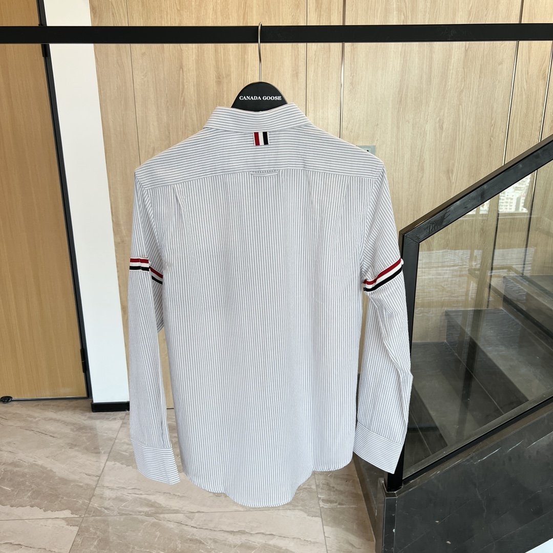 260 汤姆布朗/泡泡纱双织带衬衫白色 蓝色