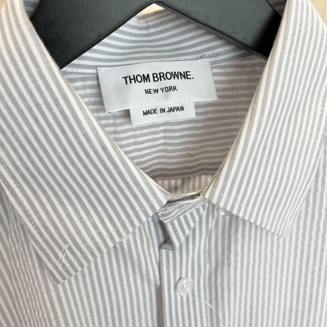 260 汤姆布朗/泡泡纱双织带衬衫白色 蓝色