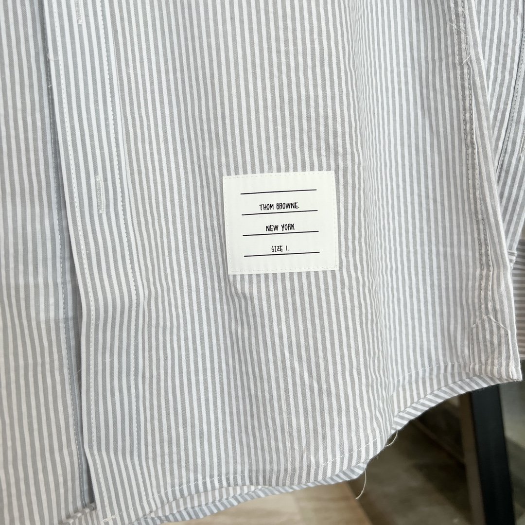 260 汤姆布朗/泡泡纱双织带衬衫白色 蓝色